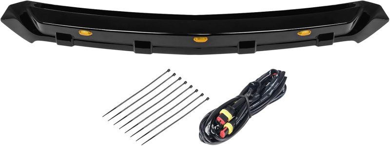 Front Hood Spoiler Deflector Guard Bug Shield Protector Compatible with 2019 2020 2021 2022 2023 2024 Mercedes Sprinter W907 W910 Gloss Black