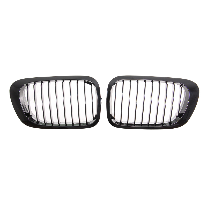 Nieren Grill glanz Schwarz Einzelsteg passend für BMW 3er Coupe E46 Vorfacelift