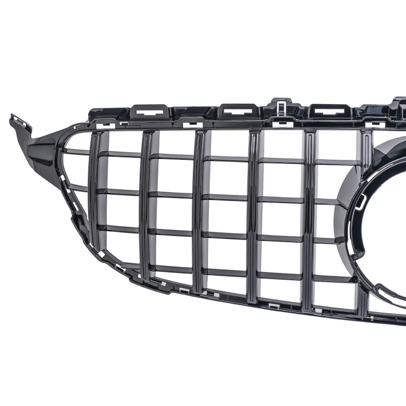 Kühlergrill glanz Schwarz GT Panamericana Grill ohne Kamera Passend für Mercedes C-Klasse W205 S205 C205 A205 Facelift