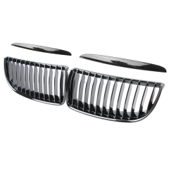 Nieren Grill glanz Schwarz Einzelsteg passend für BMW 3er E90 E91 Vorfacelift
