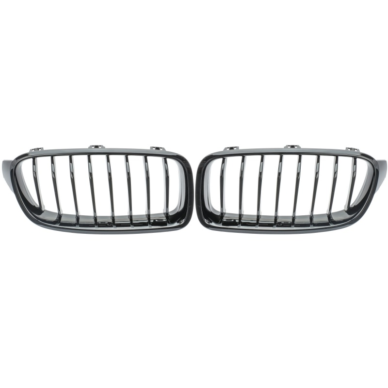 Nieren Grill glanz Schwarz 8-teilig passend für BMW 3er F30 F31