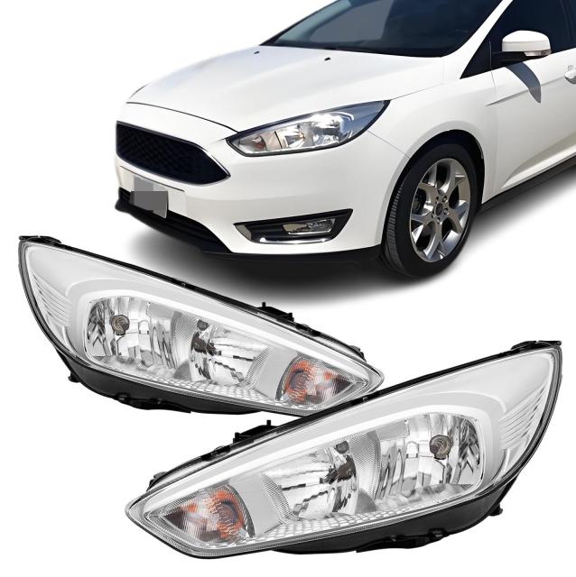 2x Alu Front Scheinwerfer für Ford Focus III MK3 Facelift Hauptscheinwerfer