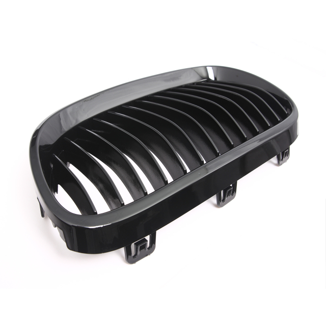 Nieren Grill glanz Schwarz Einzelsteg passend für BMW 3er Coupe E92 E93 Vorfacelift