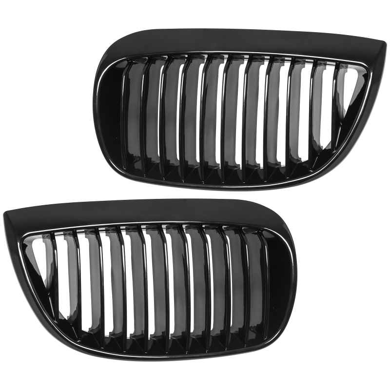 Glanz Schwarz Einzelsteg Nieren Grill Passend für BMW 1er E81 E87 Vorfacelift