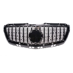 Kühlergrill glanz Schwarz GT Panamericana Grill Passend für Mercedes-Benz Sprinter W906 Facelift Bj. ab 08.2013 mit Netz