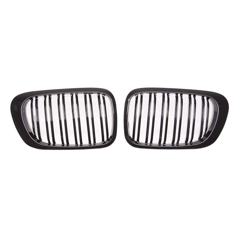 Nieren Grill glanz Schwarz Doppelsteg passend für BMW 3er Coupe E46 Vorfacelift