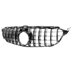 Kühlergrill glanz Schwarz GT Panamericana passend für Mercedes C-Klasse W205 S205 C205 A205 Facelift