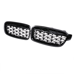 Nieren Grill glanz Schwarz Mesh-Design passend für BMW 3er F30 F31