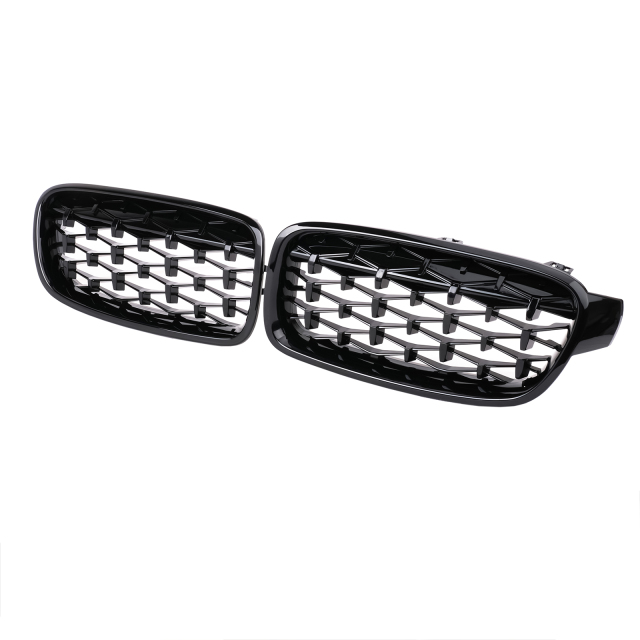Nieren Grill glanz Schwarz Mesh-Design passend für BMW 3er F30 F31