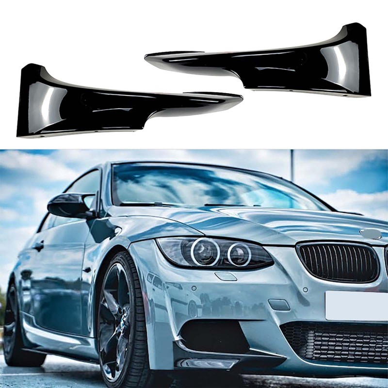 Spoilerlippe Frontlippe GLANZ SCHWARZ für BMW 3er E90 E91 LCI 2008-2012 MIT M PAKET