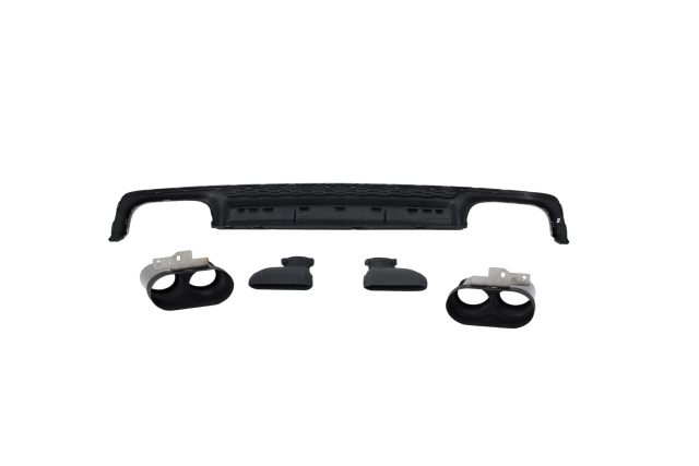 Passt für Audi S6 C8 4A Spoiler Set hinten Diffusor Tuning Blenden Heckdiffusor