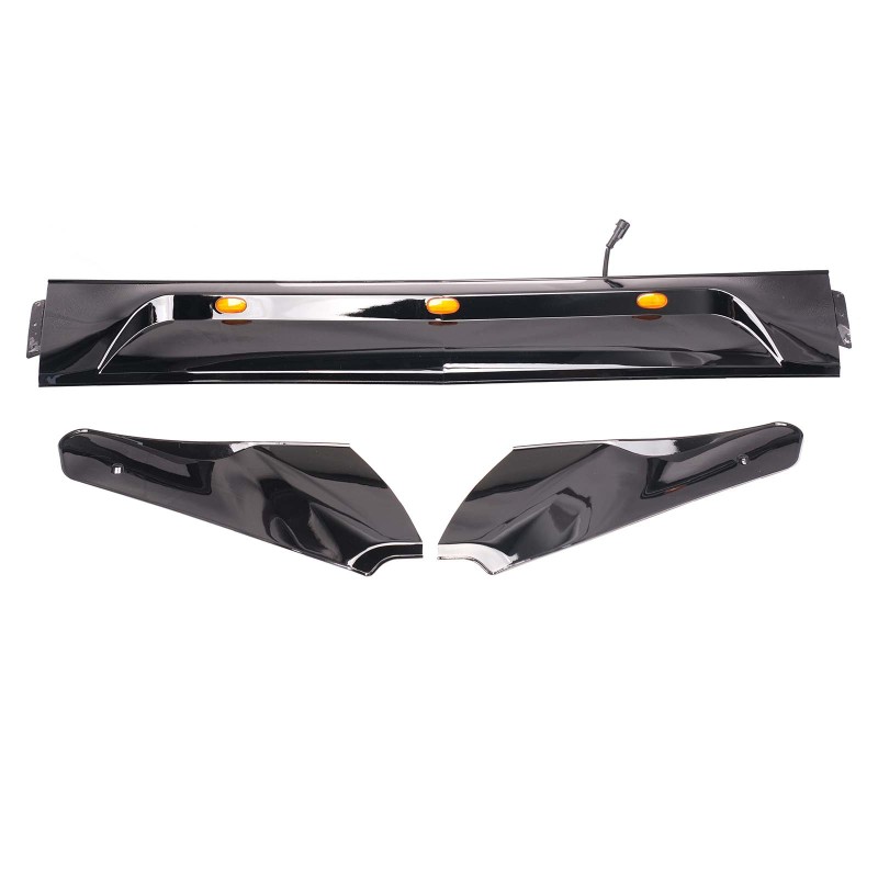 Spoilerlippe Frontlippe mit LED GLANZ SCHWARZ für Mercedes Sprinter W906 906