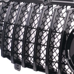Kühlergrill glanz Schwarz GT Panamericana Grill Passend für Mercedes-Benz Sprinter W906 Vorfacelift Bj. bis 08.2013 mit Netz
