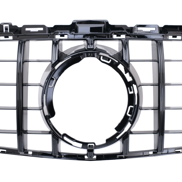 Kühlergrill glanz Schwarz GT Panamericana Grill ohne Kamera Passend für Mercedes C-Klasse W205 S205 C205 A205 Facelift