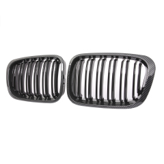 Nieren Grill Carbon Look Doppelsteg passend für BMW 3er E46 Vorfacelift