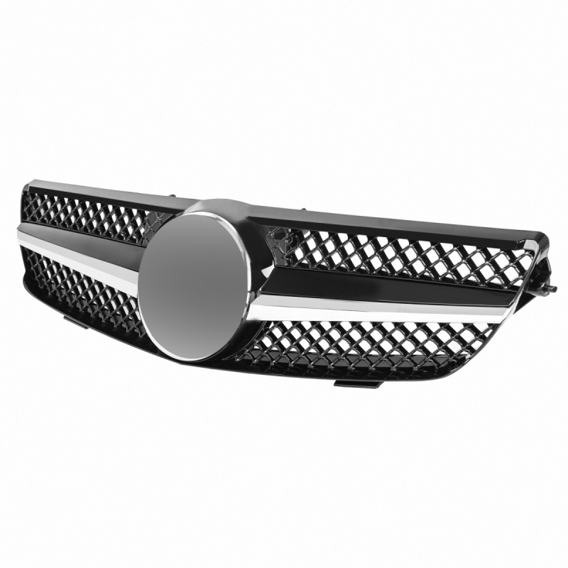 Kühlergrill glanz Schwarz Chrom AMG Look passend für Mercedes CLK C209 A209
