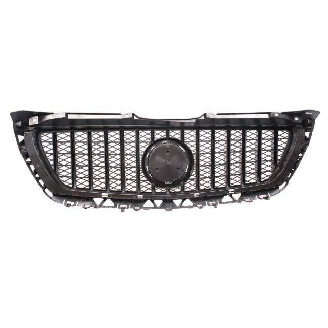 Kühlergrill glanz Schwarz GT Panamericana Grill Passend für Mercedes-Benz Sprinter W906 Facelift Bj. ab 08.2013 mit Netz