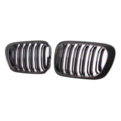 Nieren Grill glanz Schwarz Doppelsteg passend für BMW 3er Coupe E46 Vorfacelift