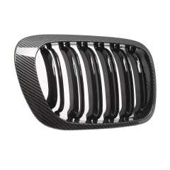 Nieren Grill Carbon Look Doppelsteg passend für BMW 3er Coupe E46 Vorfacelift