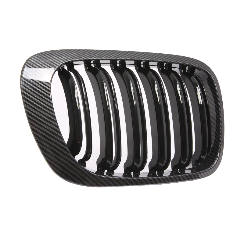 Nieren Grill Carbon Look Doppelsteg passend für BMW 3er Coupe E46 Vorfacelift