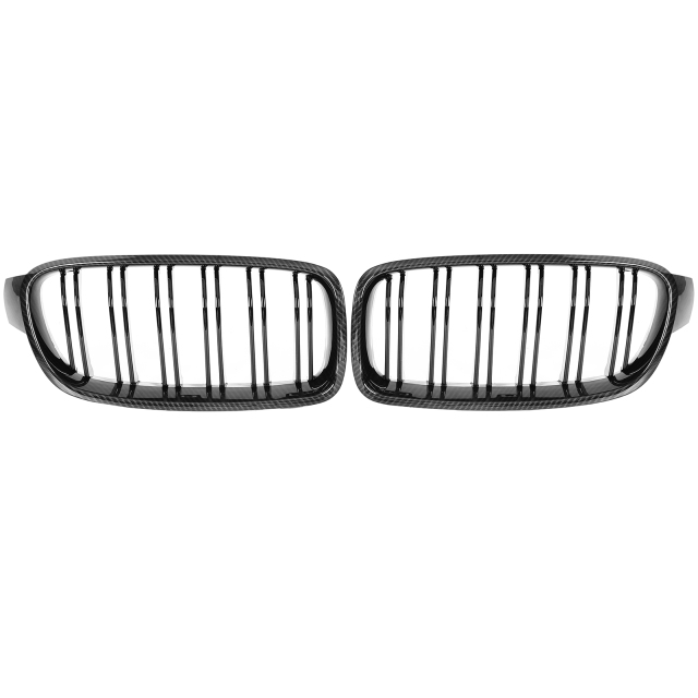Nieren Grill Carbon Look Doppelsteg passend für BMW 3er F30 F31