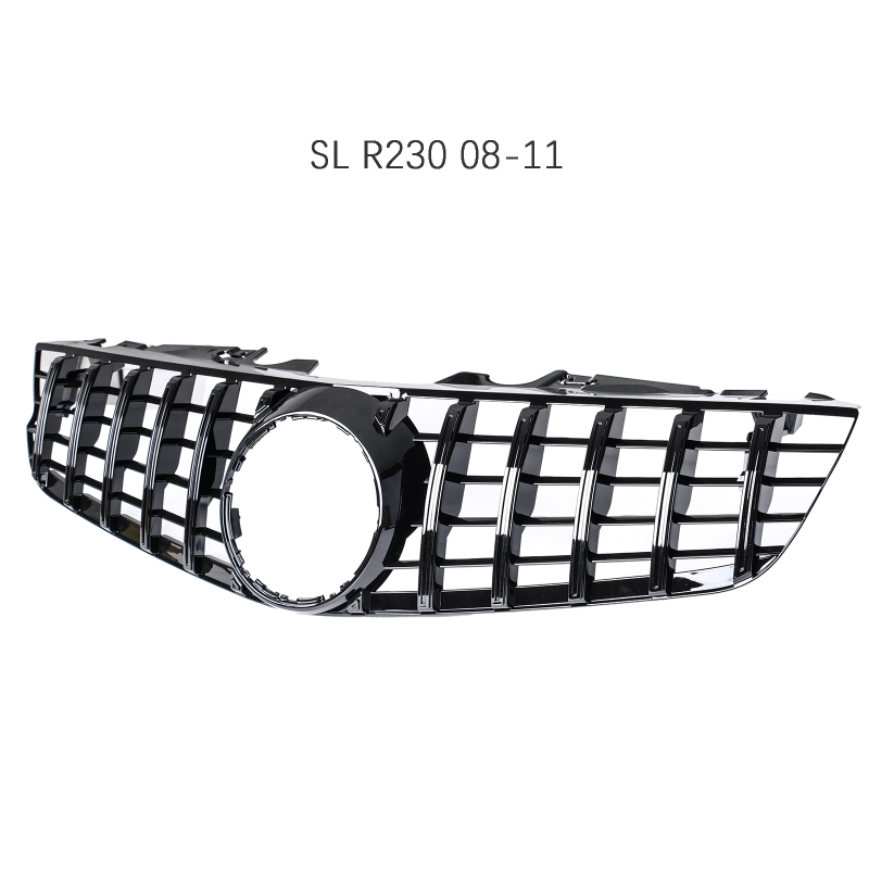Kühlergrill glanz Schwarz GT Panamericana passend für Mercedes SL R230 Zweite Facelift