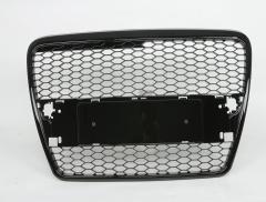 Passt für Audi A6 C6 Waben Grill Kühlergrill Front Grill Schwarz Glanz 04-07