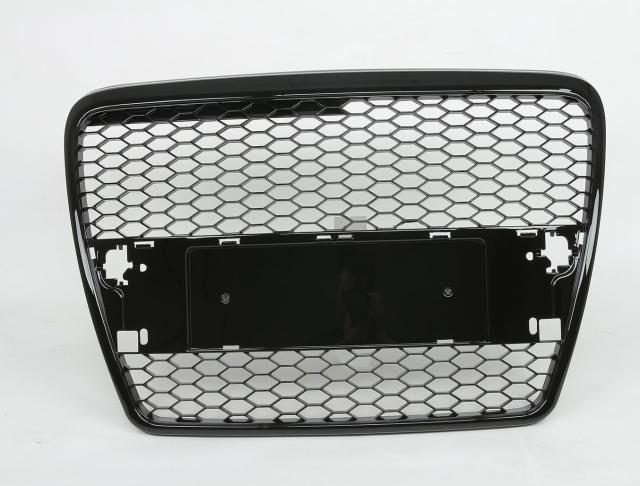 Passt für Audi A6 C6 Waben Grill Kühlergrill Front Grill Schwarz Glanz 04-07