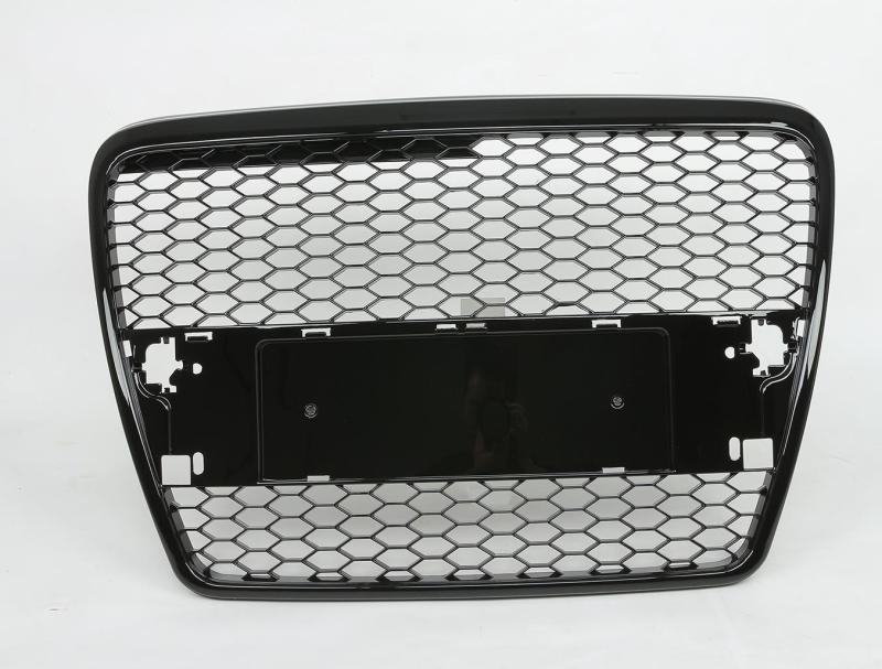 Passt für Audi A6 C6 Waben Grill Kühlergrill Front Grill Schwarz Glanz 04-07