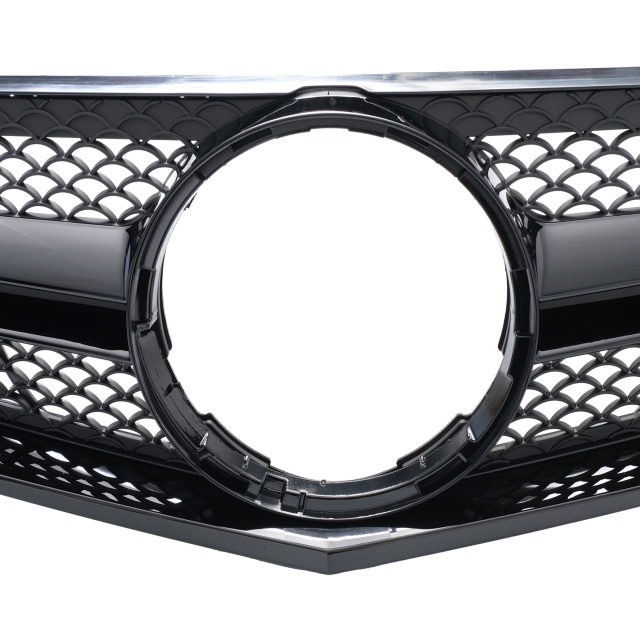 Kühlergrill glanz Schwarz AMG Look passend für Mercedes E-KlasseCoupe C207 A207 Vorfacelift