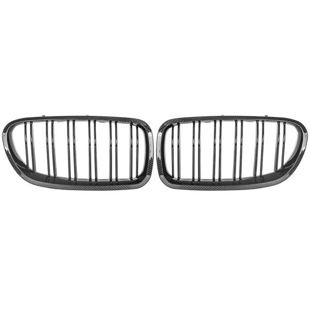 Nieren Grill Carbon Look Doppelsteg passend für BMW 5er F10 F11
