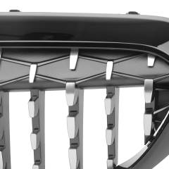 Nieren Grill Schwarz Chrom Mesh-Design passend für BMW 5er G30 G31 Vorfacelift
