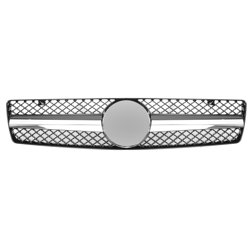 Kühlergrill glanz Schwarz Chrom AMG Look passend für Mercedes SL R129
