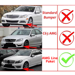 Spoilerlippe Frontlippe GLANZ SCHWARZ für Mercedes W204 S204 C204 2012-2014