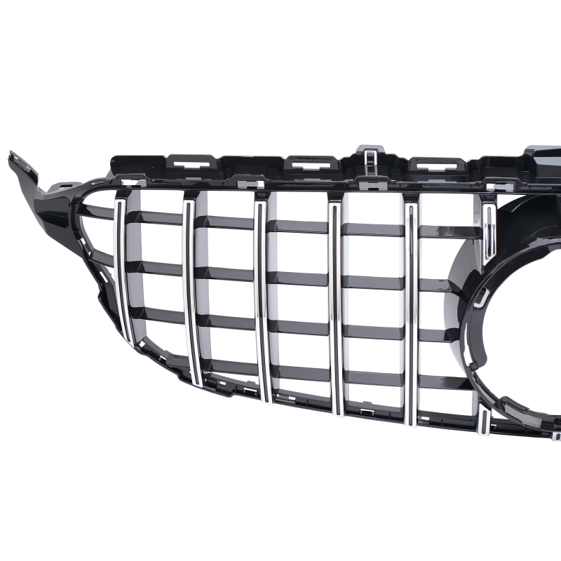 Kühlergrill Chrom GT Panamericana passend ohne Kamera für Mercedes C-Klasse W205 S205 C205 A205 Facelift