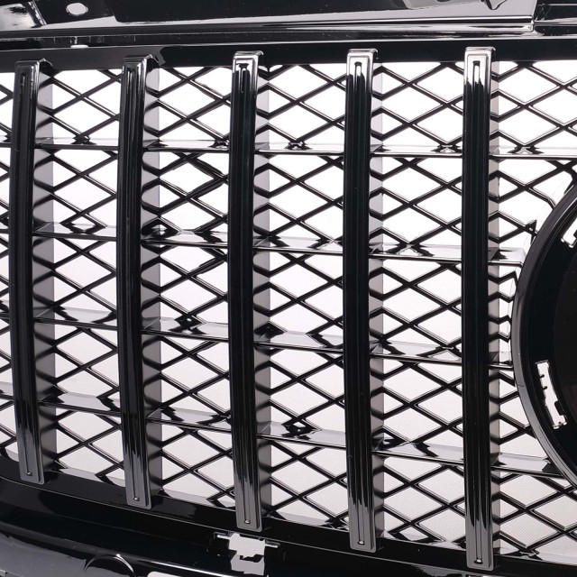 Kühlergrill glanz Schwarz GT Panamericana Grill Passend für Mercedes-Benz Sprinter W906 Facelift Bj. ab 08.2013 mit Netz