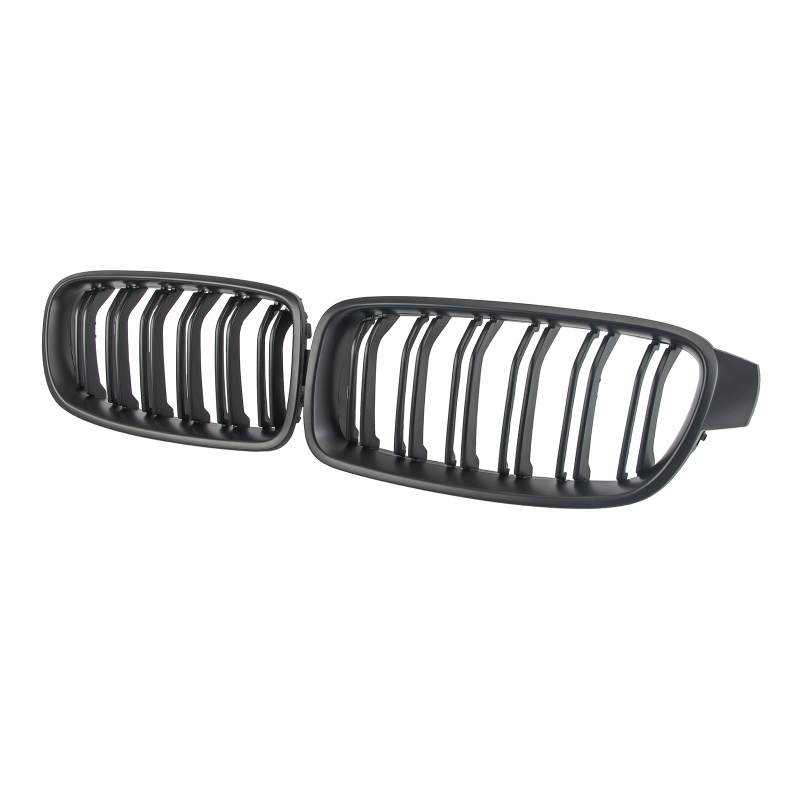 Nieren Grill matt Schwarz Doppelsteg passend für BMW 3er F30 F31