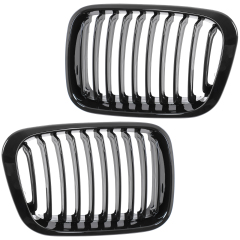 Nieren Grill glanz Schwarz Einzelsteg passend für BMW 3er E46 Vorfacelift