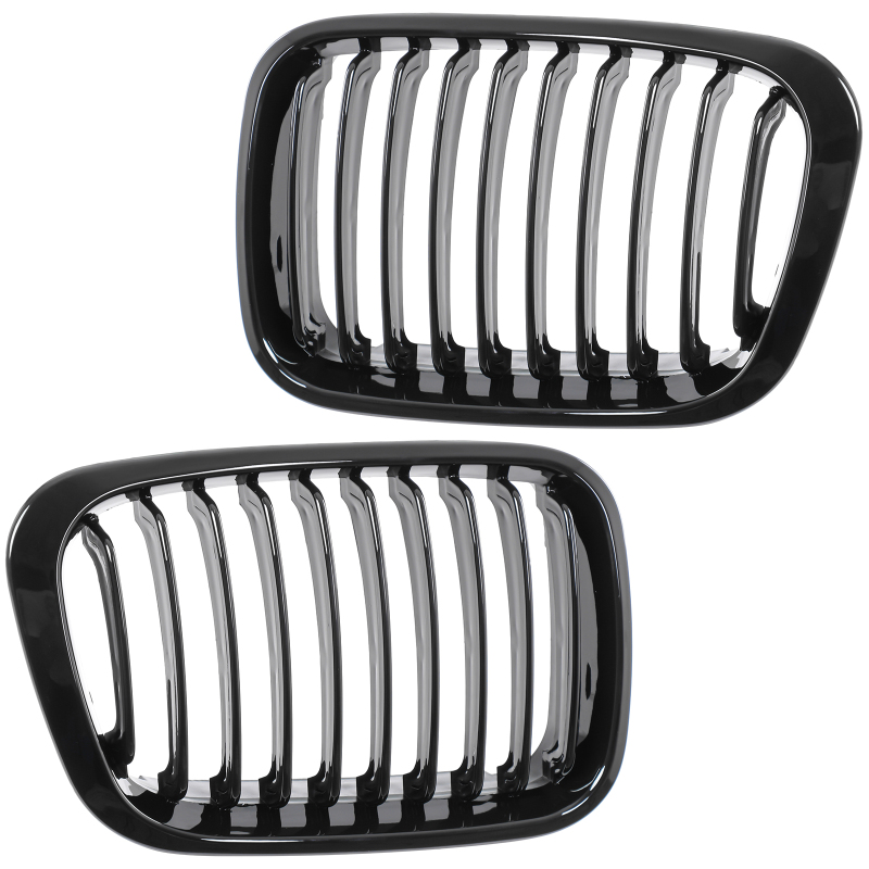 Nieren Grill glanz Schwarz Einzelsteg passend für BMW 3er E46 Vorfacelift
