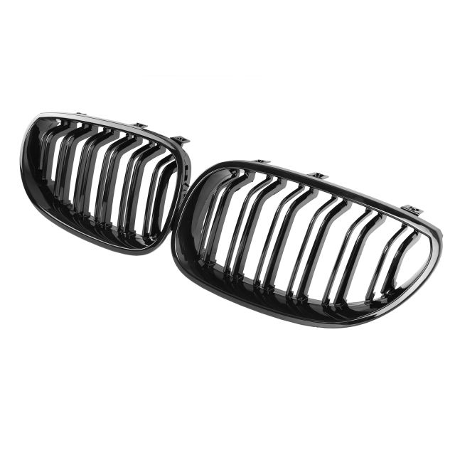 Nieren Grill glanz Schwarz Doppelsteg passend für BMW 5er E60 E61