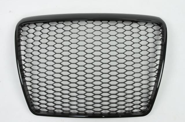 Passt für Audi A6 C6 Waben Grill Kühlergrill Front Grill Schwarz Glanz 08-11