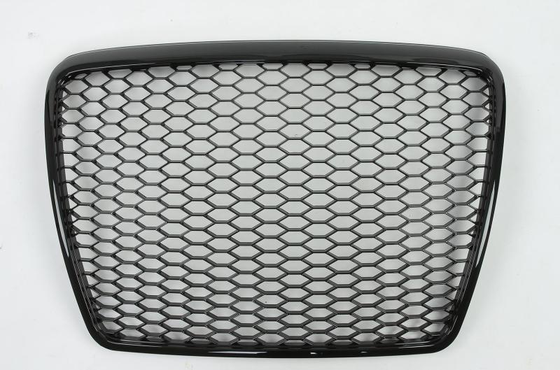 Passt für Audi A6 C6 Waben Grill Kühlergrill Front Grill Schwarz Glanz 08-11