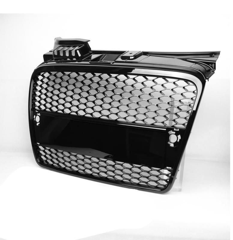 Passt für Audi A4 B7 Waben Grill Kühlergrill Front Grill Schwarz Glanz 05-08