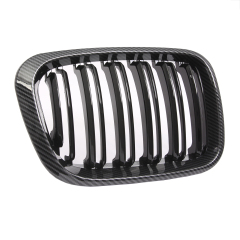 Nieren Grill Carbon Look Doppelsteg passend für BMW 3er E46 Vorfacelift