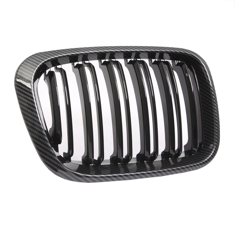 Nieren Grill Carbon Look Doppelsteg passend für BMW 3er E46 Vorfacelift