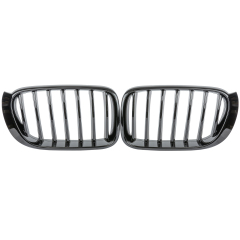 Nieren Grill glanz Schwarz Einzelsteg passend für BMW X3 F25 F26 Facelift