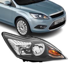Front Scheinwerfer Rechts für Ford Focus MK2 Facelift Schwarz Hauptscheinwerfer