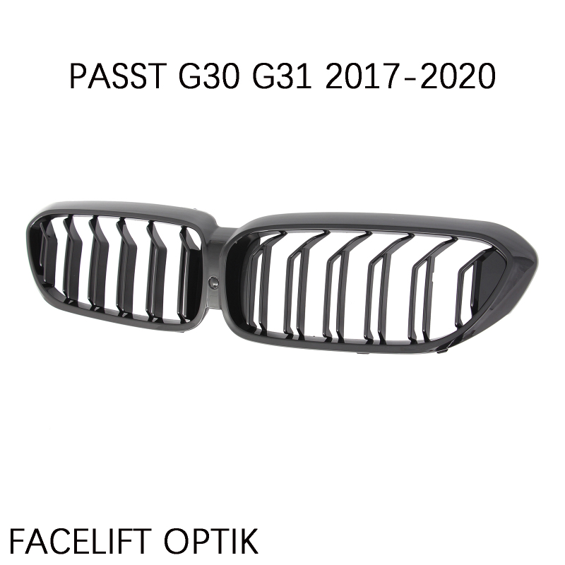 Nieren Grill glanz Schwarz Spezifisch Doppelsteg passend für BMW 5er G30 G31 Vorfacelift