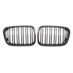 Nieren Grill glanz Schwarz Doppelsteg passend für BMW 3er E46 Vorfacelift