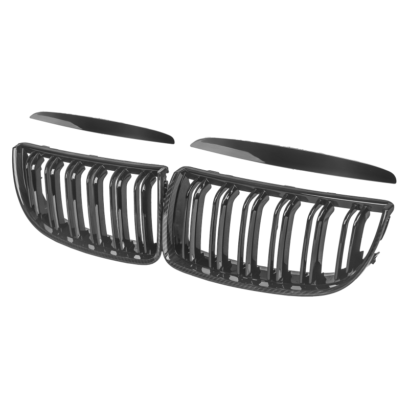 Nieren Grill Carbon Look Doppelsteg passend für BMW 3er E90 E91 Vorfacelift